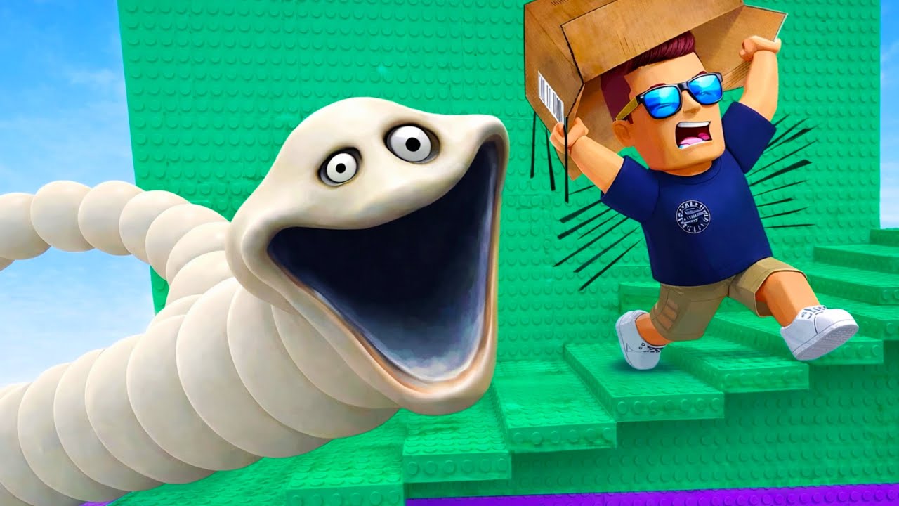 TEM UMA MINHOCA GIGANTE ATRÁS DE MIM! 😱 SERÁ QUE ELA ME PEGOU? - Roblox