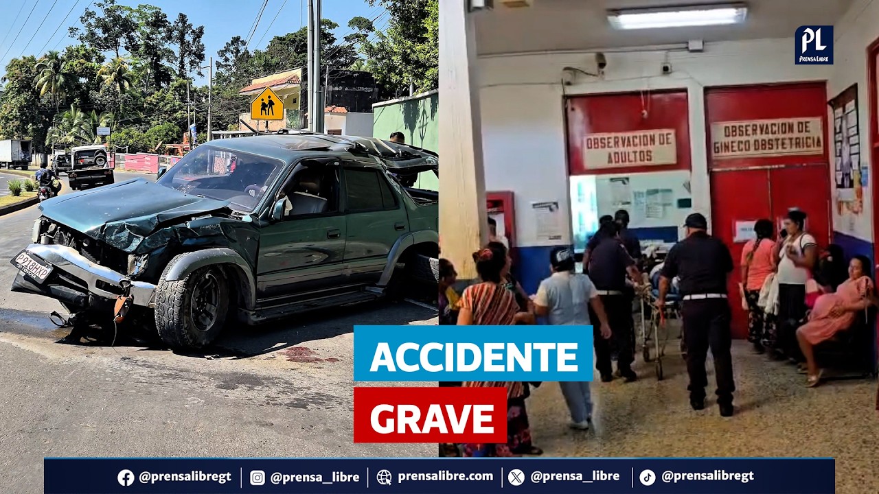 Mujer en estado crítico tras volcar en km 181 de la ruta CITO-180 en Retalhuleu