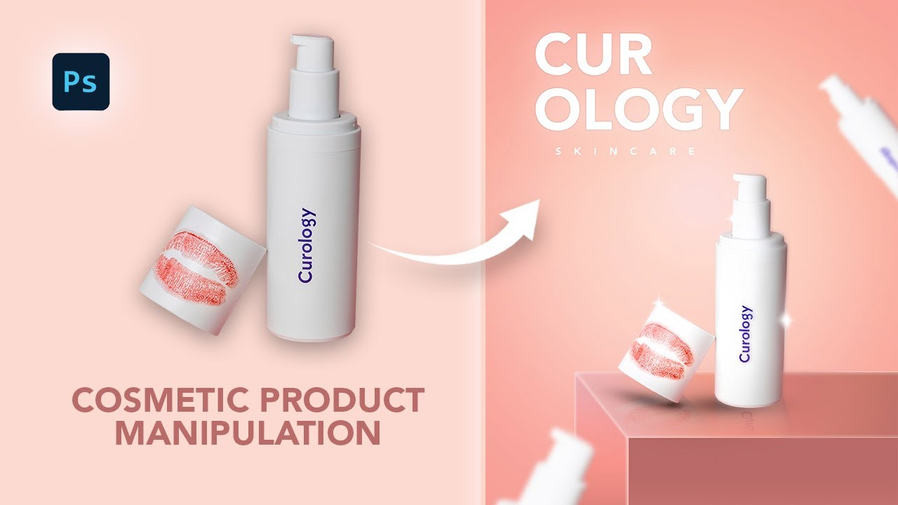 How to Create a Simple Cosmetic Product Podium in Photoshop | Photoshop Tutorial #graphicdesign