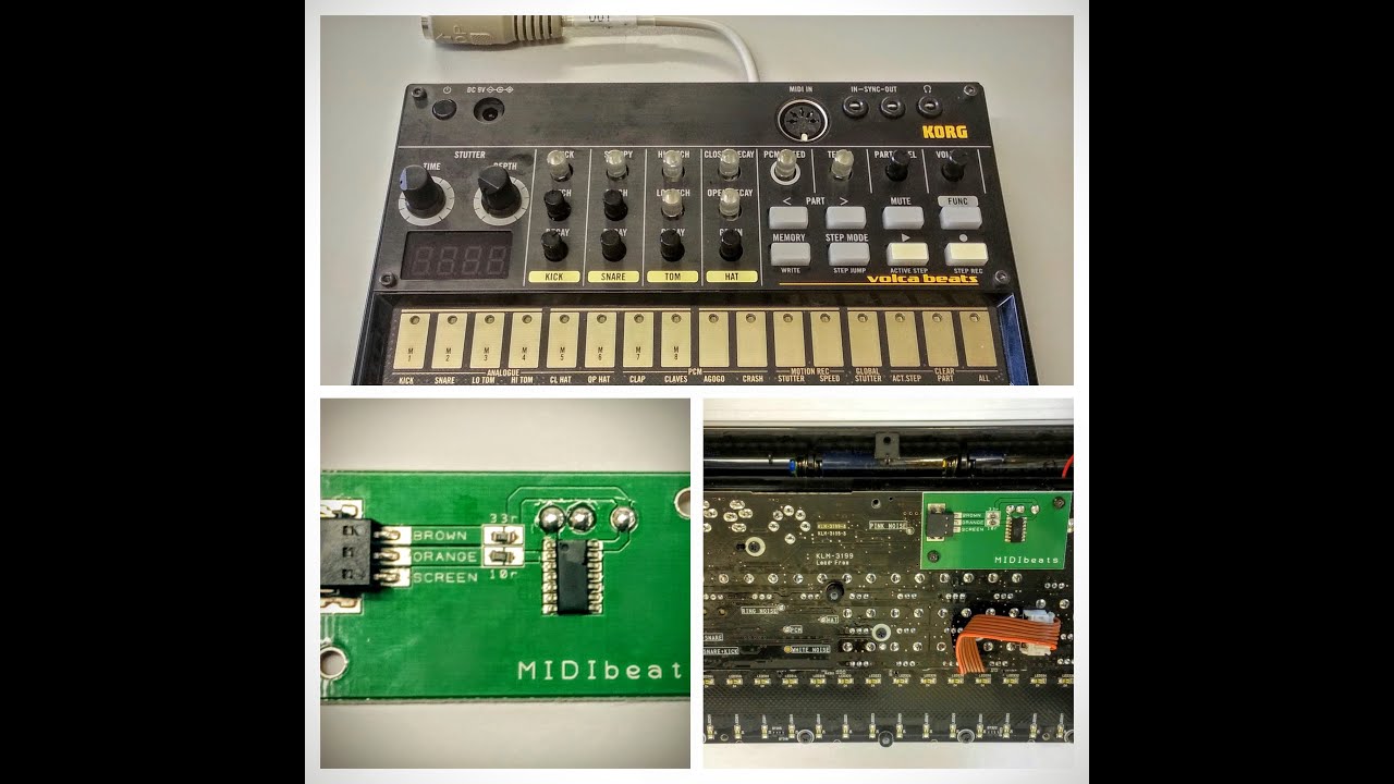 KORG Volca Beats - MIDIbeats MIDI mod Installation Video