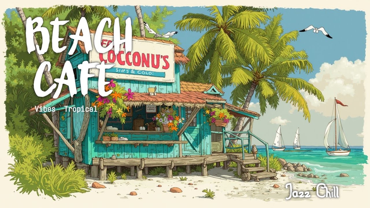 Атмосфера пляжного кафе для полного расслабления 🌴