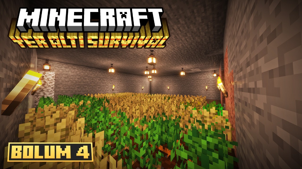 TARLA YAPIYORUZ | Minecraft Yer Altı Survival | Bölüm 4