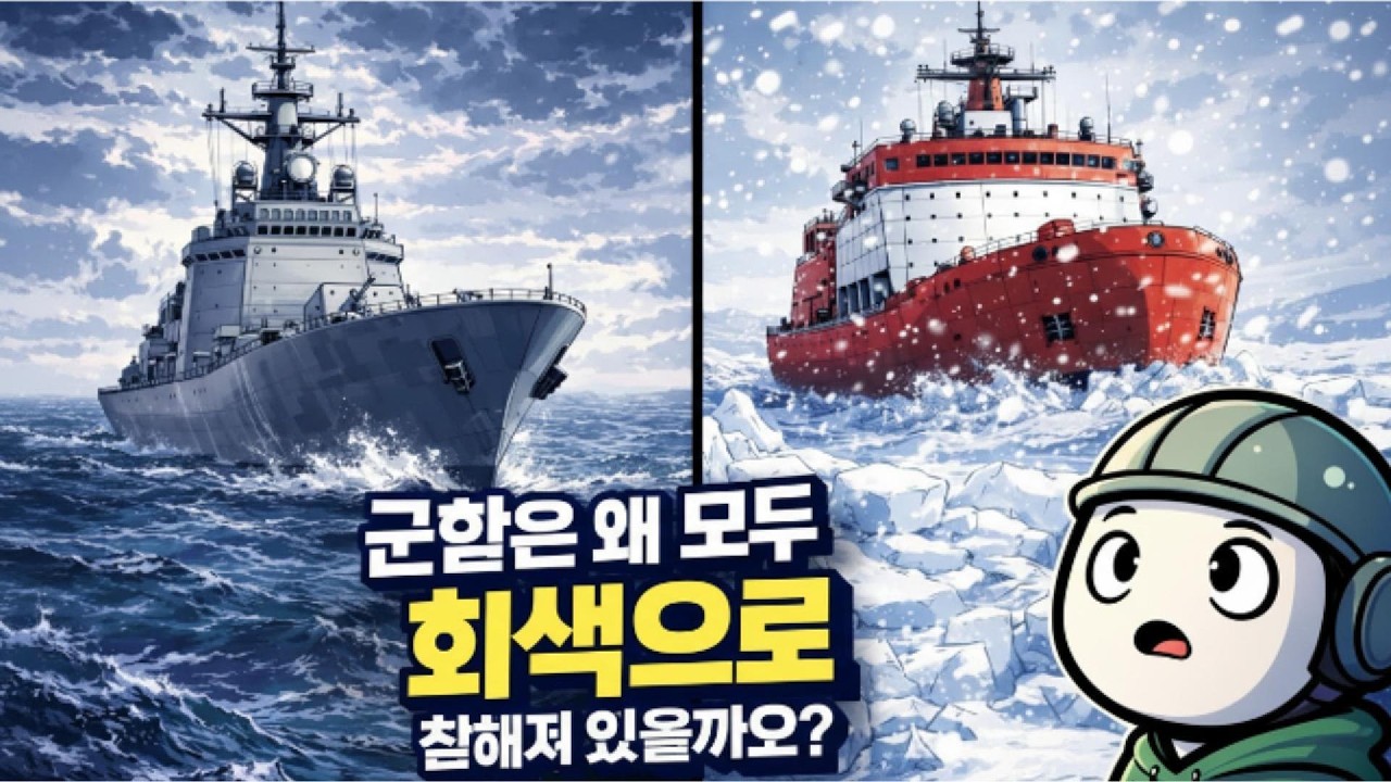 군함은 왜 회색이고 쇄빙선은 왜 빨간가｜색깔 하나가 목숨을 바꾼다 (위장 vs 구조)