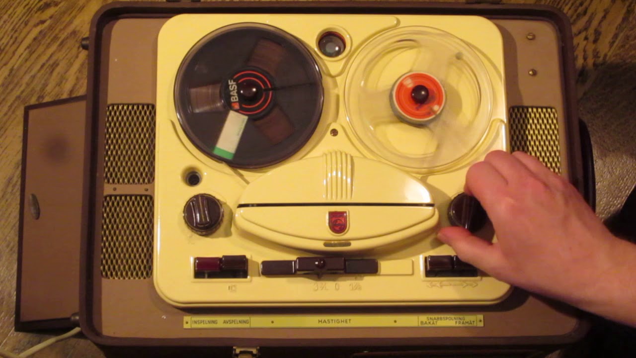 Philips EL3511 reel to reel tape recorder demonstration