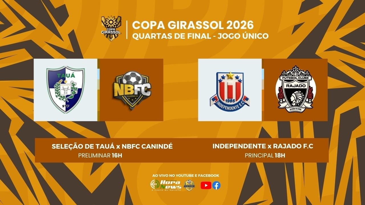 QUARTAS DE FINAL - (JOGOS ÚNICOS - 07/03/2026) | RODADA DUPLA | COPA GIRASSOL 2026
