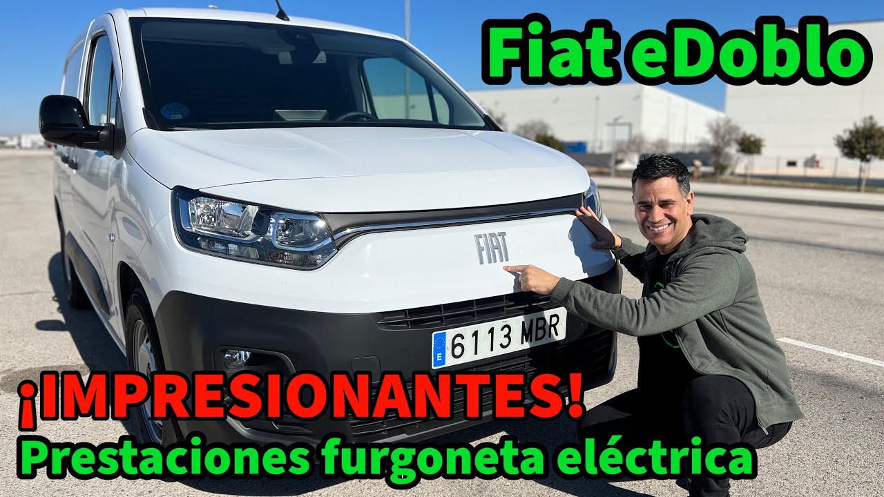 Furgoneta eléctrica CON PRESTACIONES IMPRESIONANTES Prueba Fiat e Doblo 100% eléctrica 2023 MOTORK