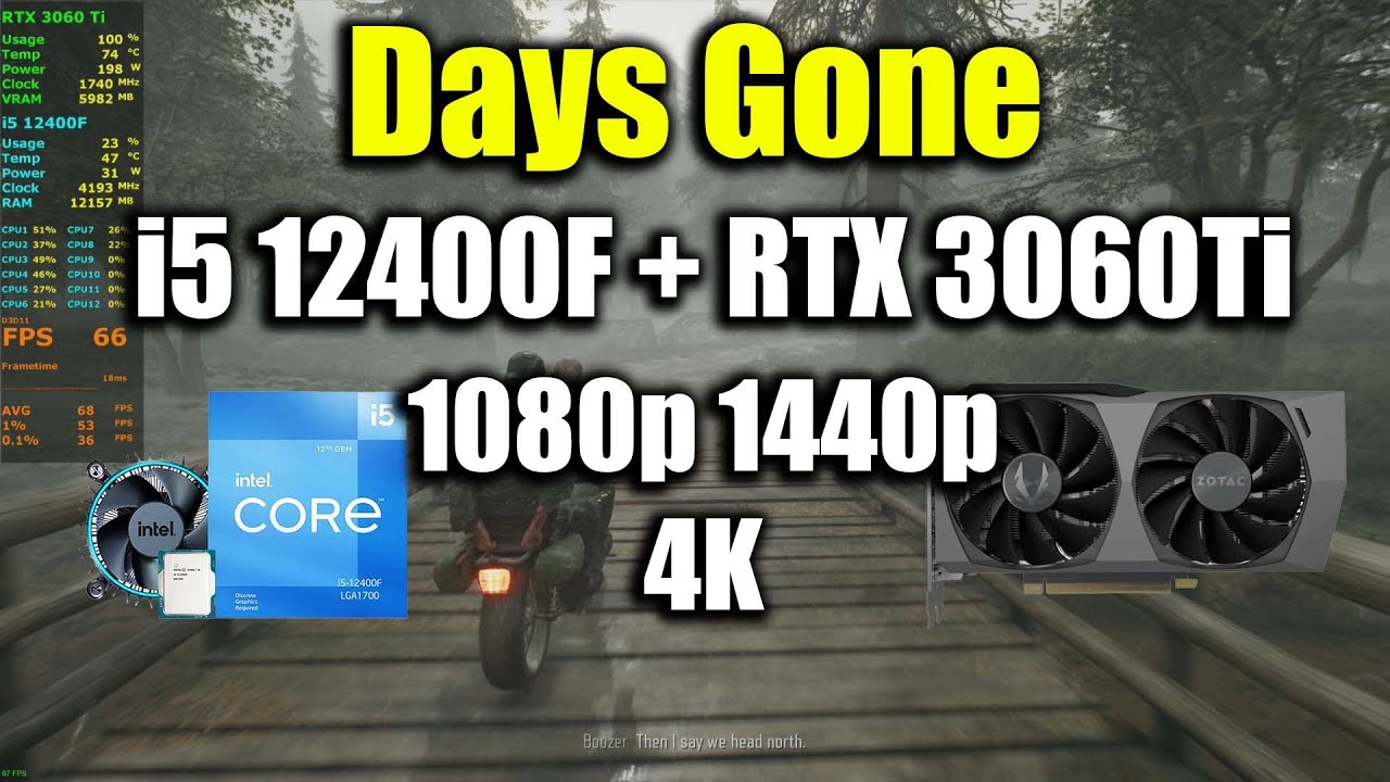 Days Gone - i5 12400F + RTX 3060Ti | 1080p 1440p 4K