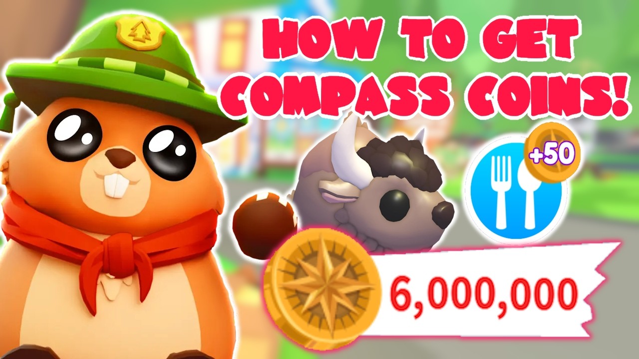 How to Get LOTS of Compass Coins! Summer Camp Update | Adopt Me Roblox | Riivv3r