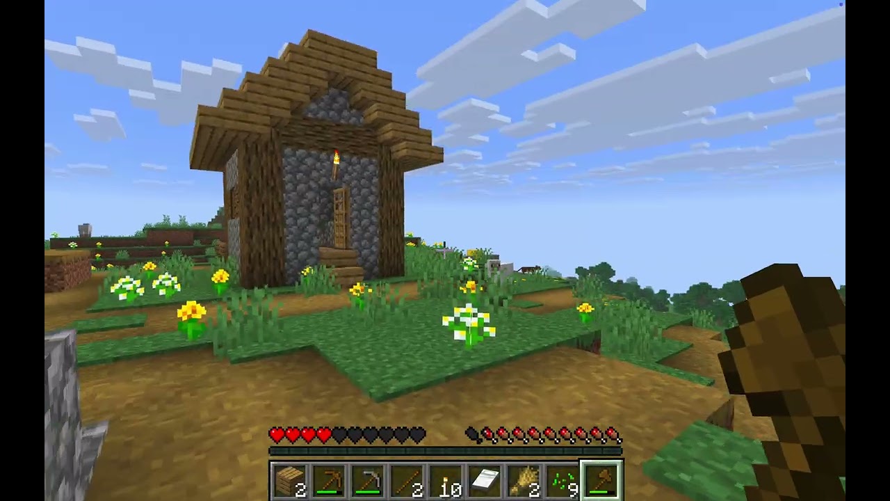 My first time playing Minecraft, raiding villages, and torturing iron golems #Survival1