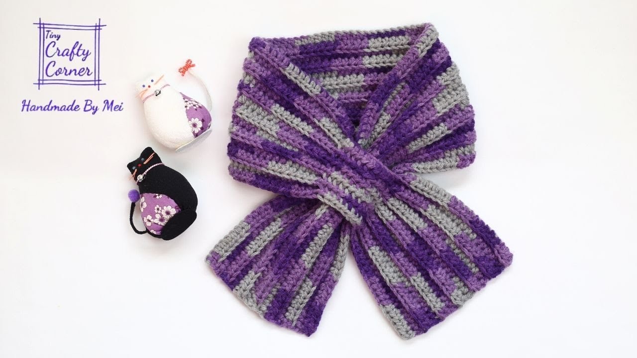 Crochet Easy Bow Scarf For Beginners