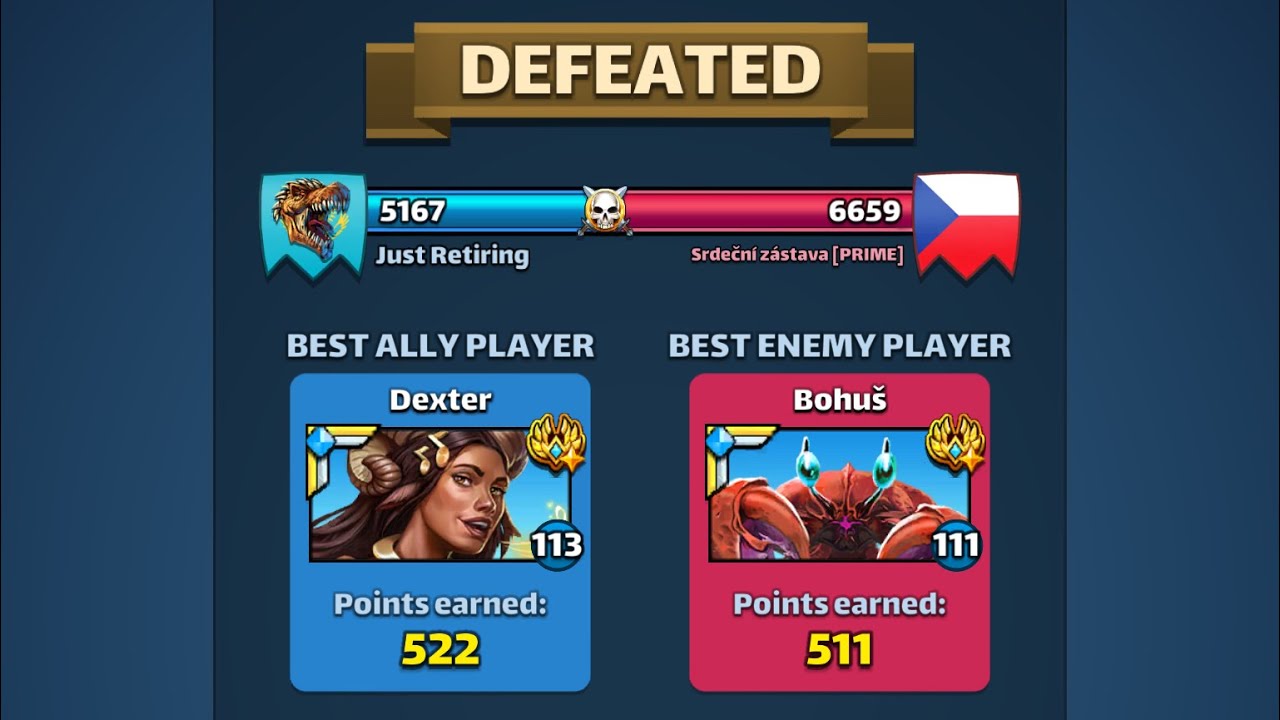 Empires & Puzzles Just Retiring Attack Boost War v Cardiac Arrest 