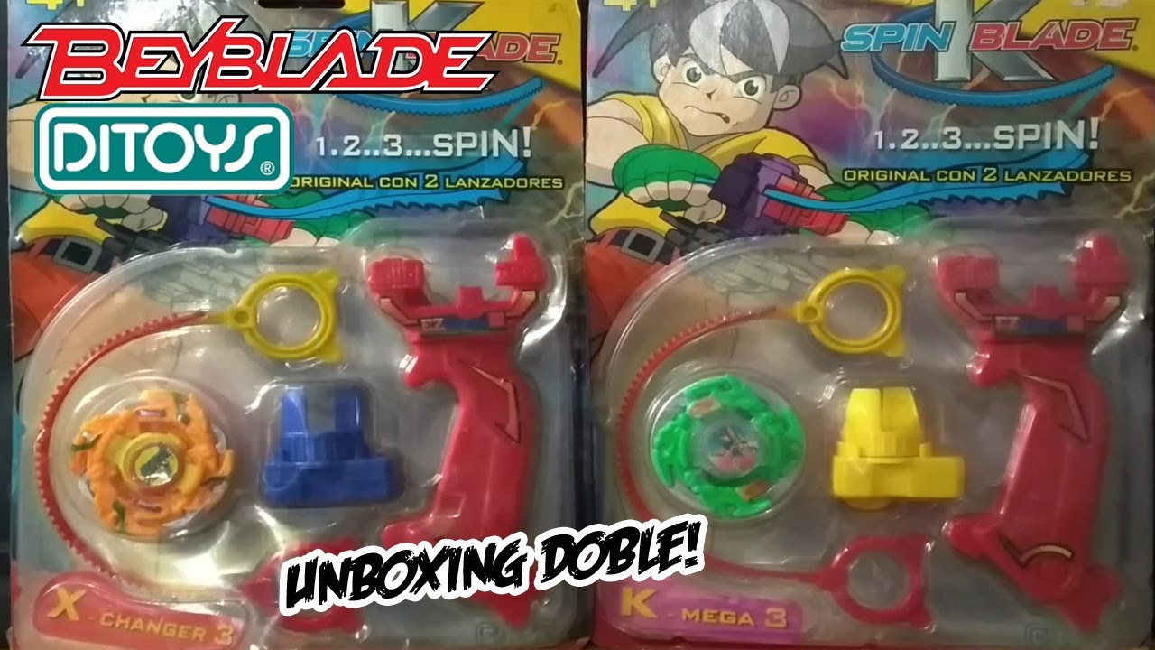 Los Primeros Beyblades Fakes | K SpinBlade [Ditoys] K-Mega y X-Changer [Retro Unboxing]