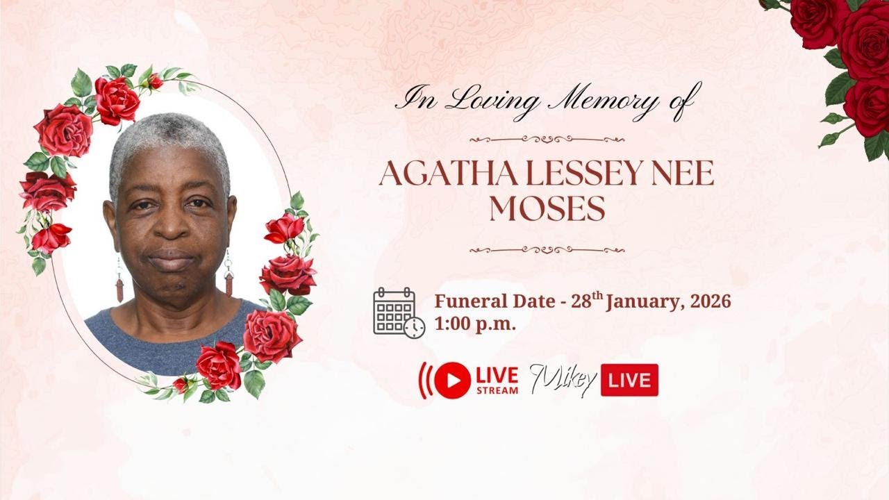 Funeral Of Agatha Lessey of Windsor Forest, who resided at La Pastora, St David