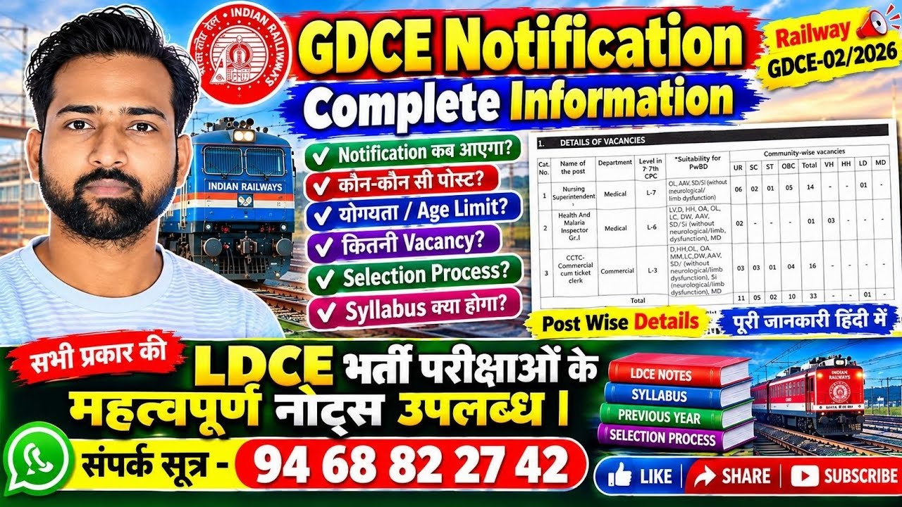 GDCE Notification 2026 जारी 🔥 GDCE-02/2026 II Vacancy, Age Limit, Eligibility, Selection Process II