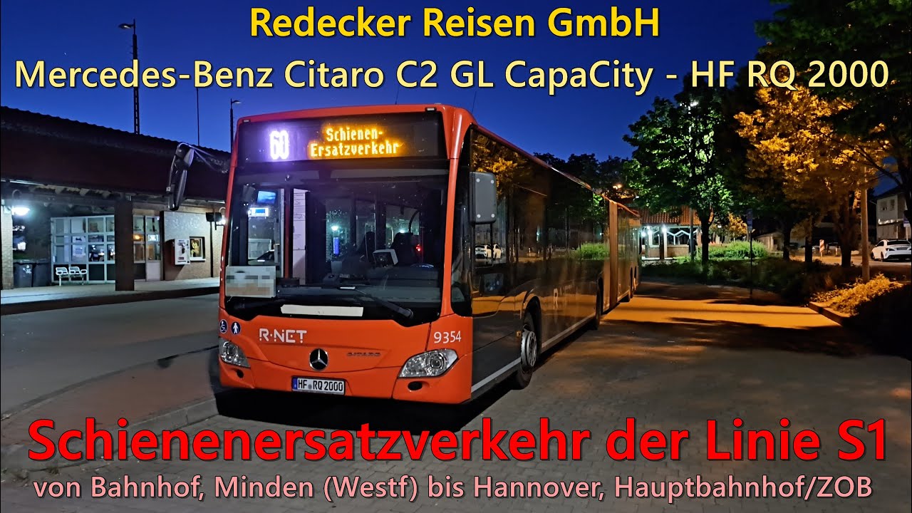 [Sound] Bus Mercedes-Benz Citaro C2 GL CapaCity von Redecker Reisen GmbH - HF RQ 2000