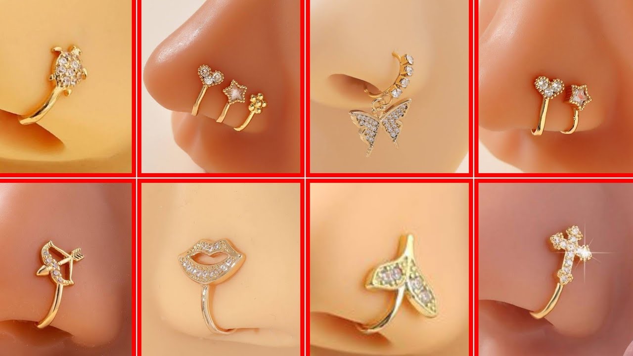1pc Copper U-Shaped Cubic Zirconia Snake Decor Nose Ring Body Jewelry Gift For Women