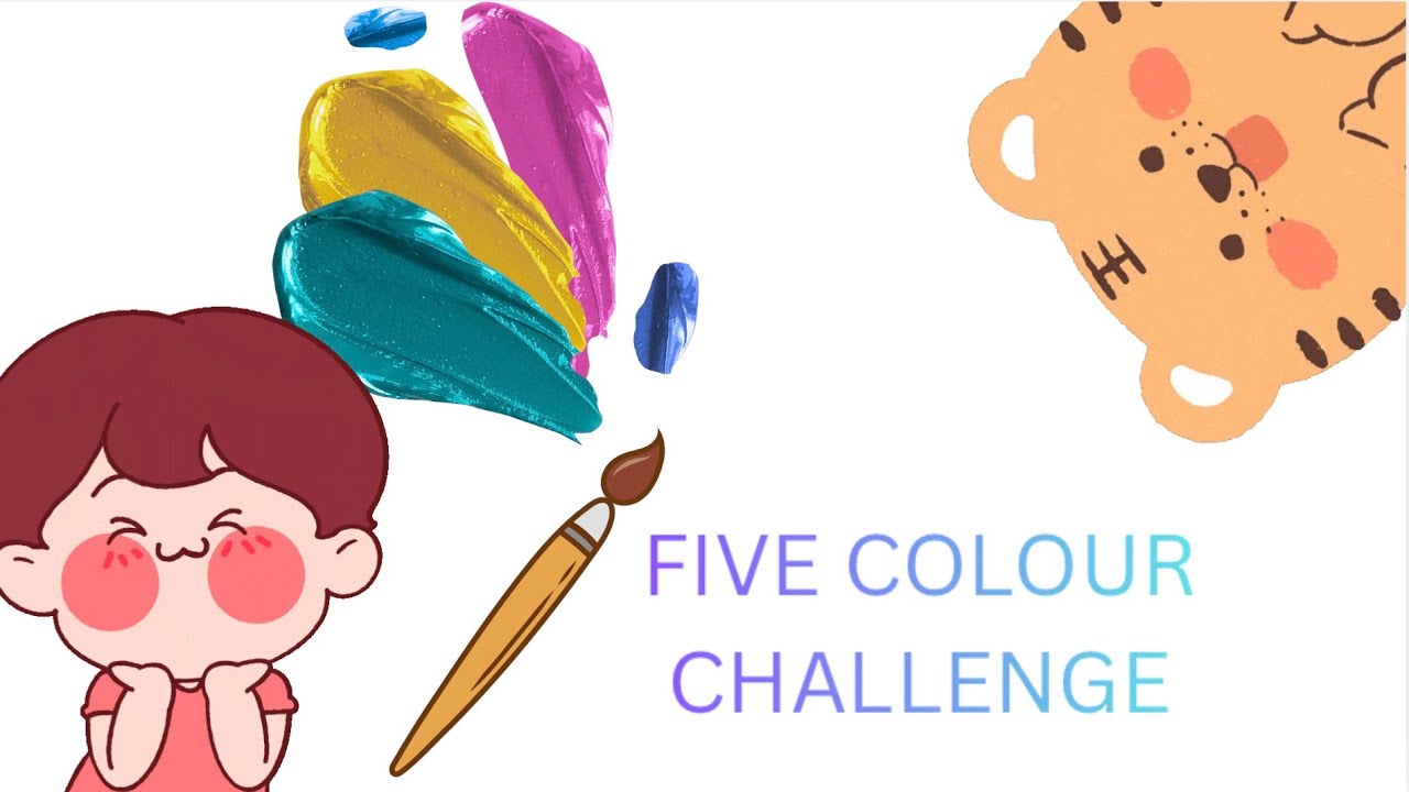 Come do the 5 colour paint challenge with me#drawing #painting #challenge 