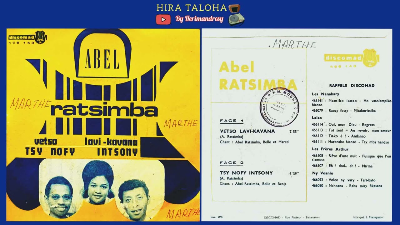 Abel Ratsimba - Tsy Nofy Intsony