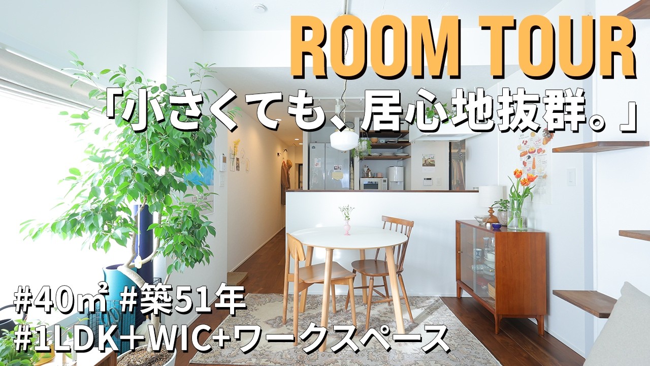 【100万再生】築50年超マンションを大改造！愛猫と暮らす、回遊間取りの1LDKルームツアー｜40平米｜中古マンション｜リノベーション｜女性のマンション購入