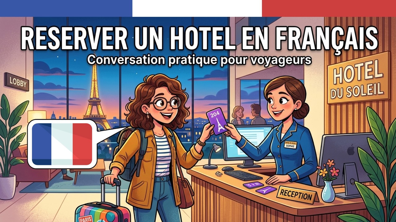 Apprendre le Français Podcast: Réserver une chambre d'hôtel en France | Conversation en Français