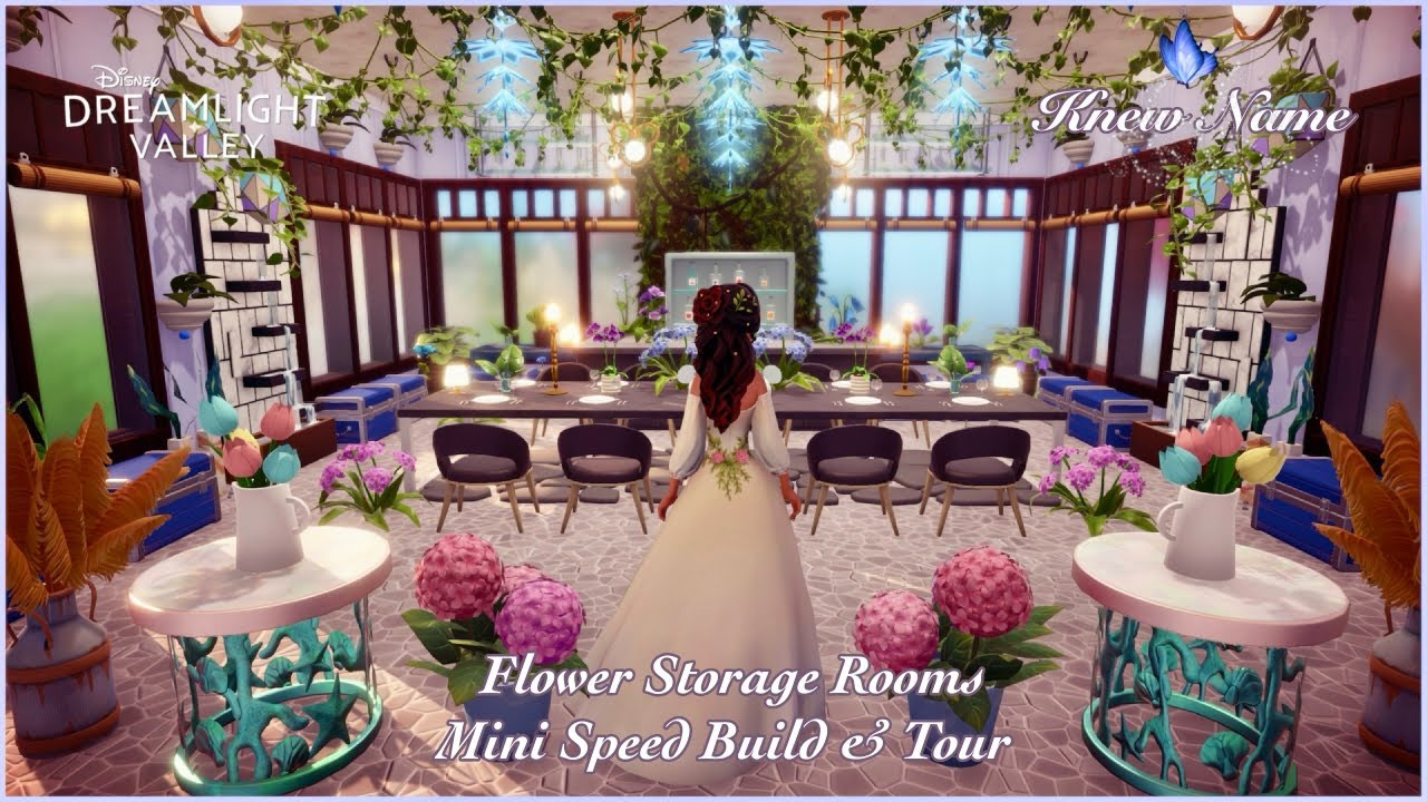 NEW!!💐Flower Storage Rooms Mini Speed Build & TOUR Disney Dreamlight Valley💐