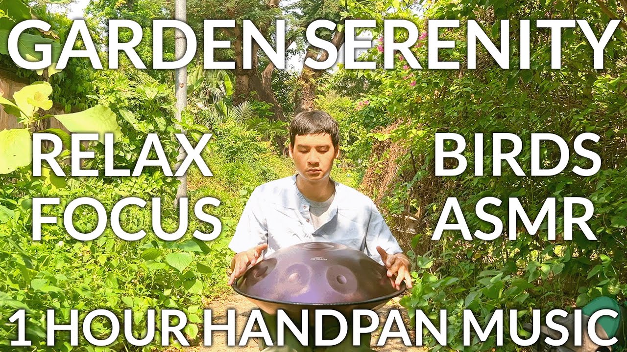 Garden Serenity | 1 Handpan Music with Real Nature Sounds & Birds | Handpanion