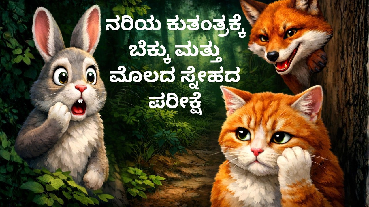 ನರಿಯ ಕುತಂತ್ರಕ್ಕೆ ಬೆಕ್ಕು ಮತ್ತು ಮೊಲದ ಸ್ನೇಹದ ಪರೀಕ್ಷೆ | Cat and Rabbit Friendship Story