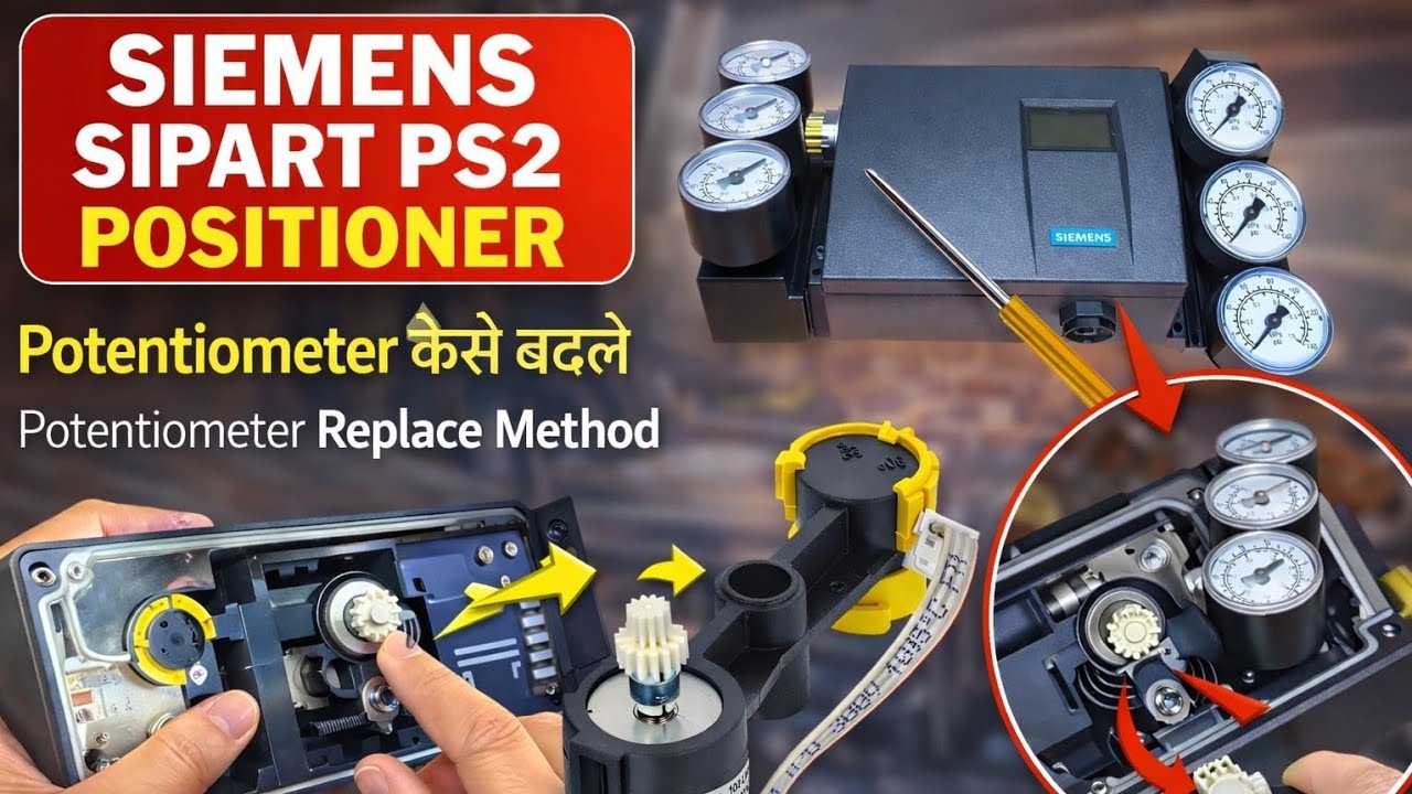 Siemens Sipart PS2 positioner Potentiometer replacement #instrumentation #siemenspositioner #viral 