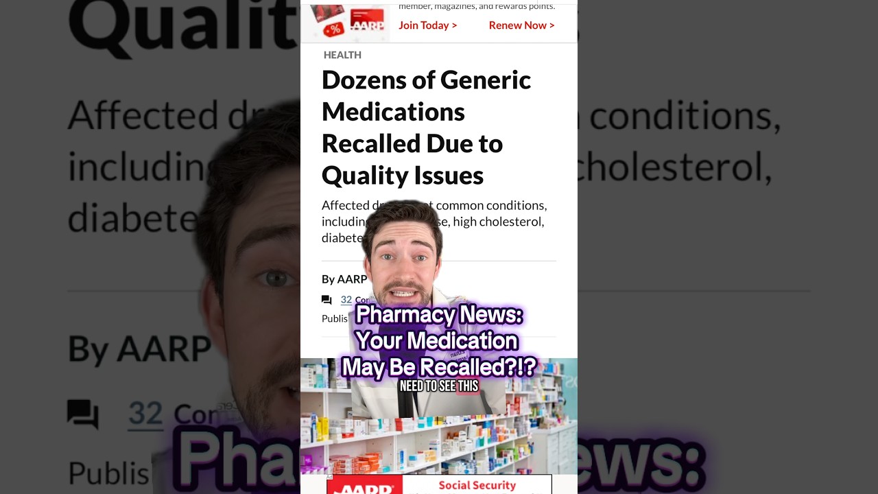 YOUR MEDICATION MAY BE RECALLED! Breaking News (40+ medications recalled) #pharmacist #doctorreacts