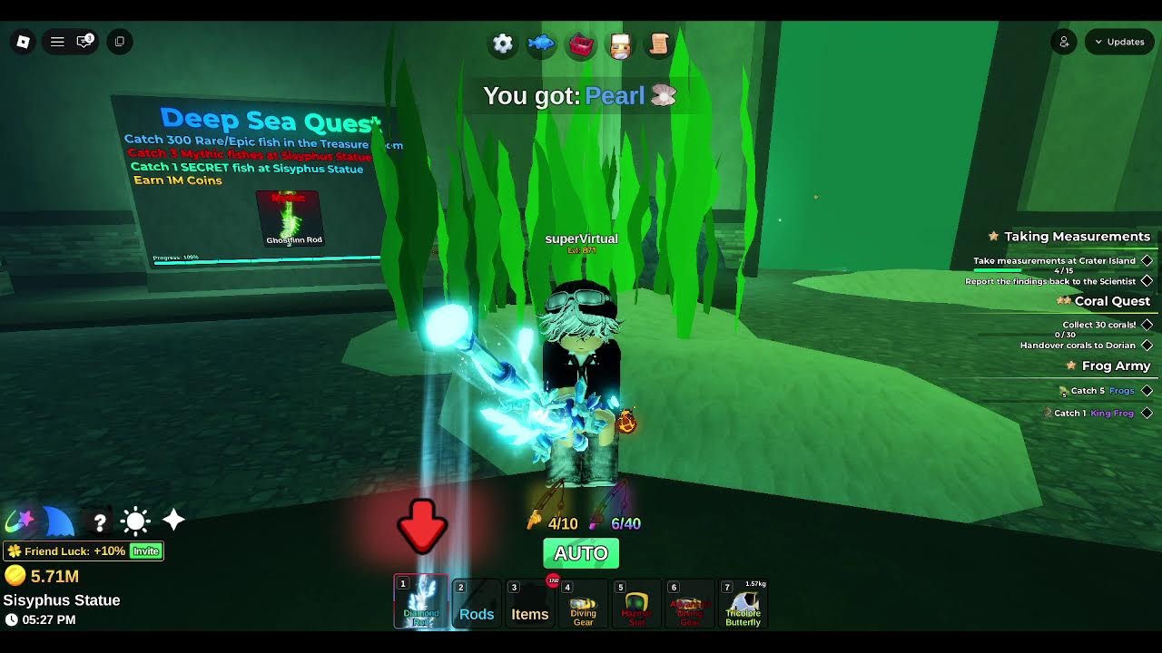 Live roblox fish it nyari secret afk sampai sahur