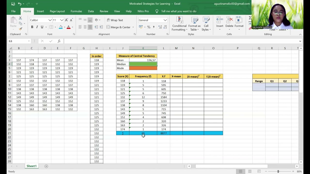 Statistics in ERL Midterm Test