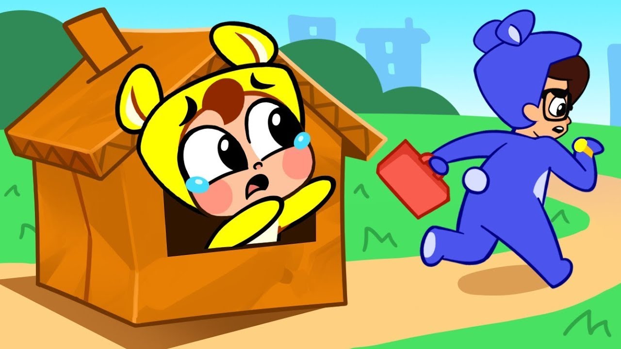 Baby Builds the Cardboard World | Where Is My Daddy? | Funny Cartoons for Kids