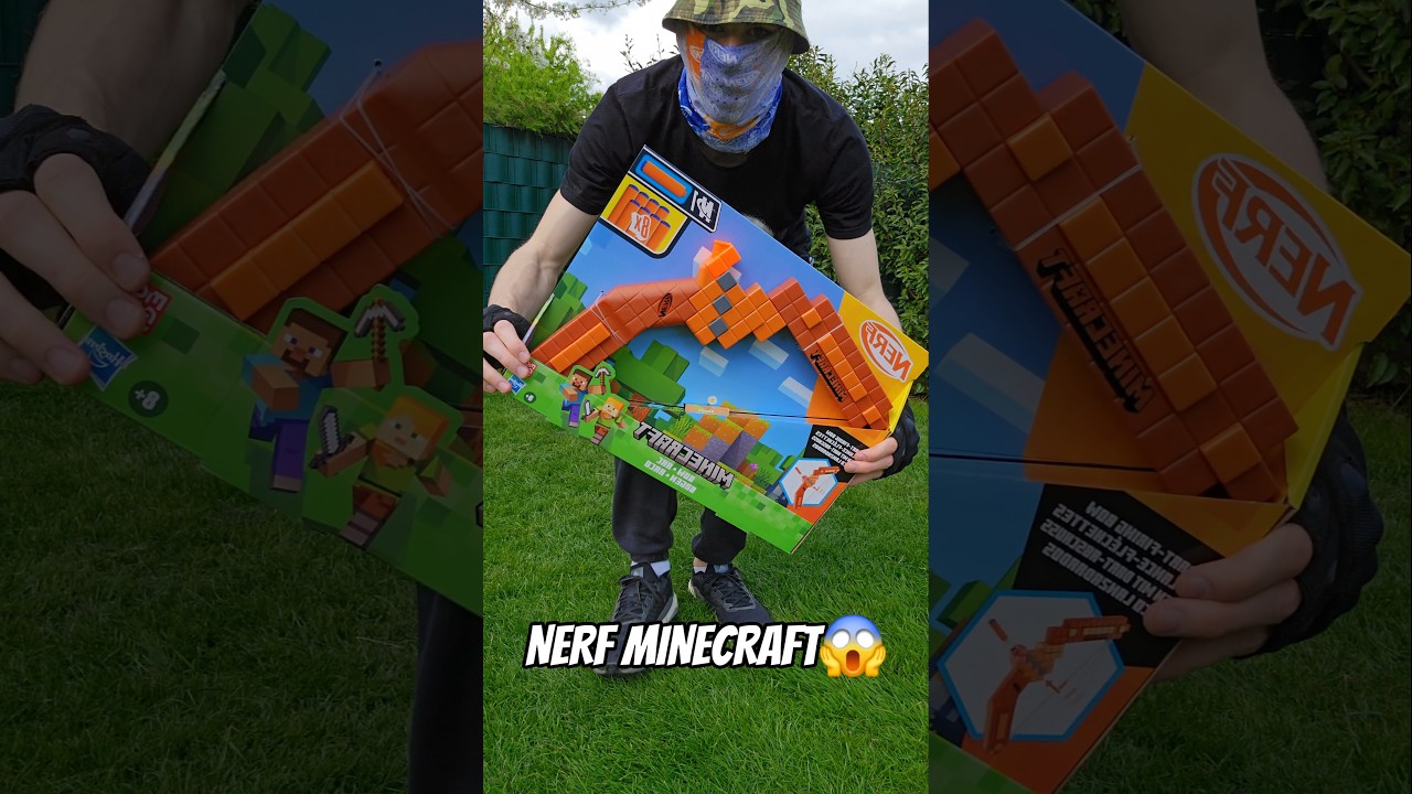 NERF MINECRAFT BOW😱#shorts #werbung #hasbro #nerf #minecraft #trending