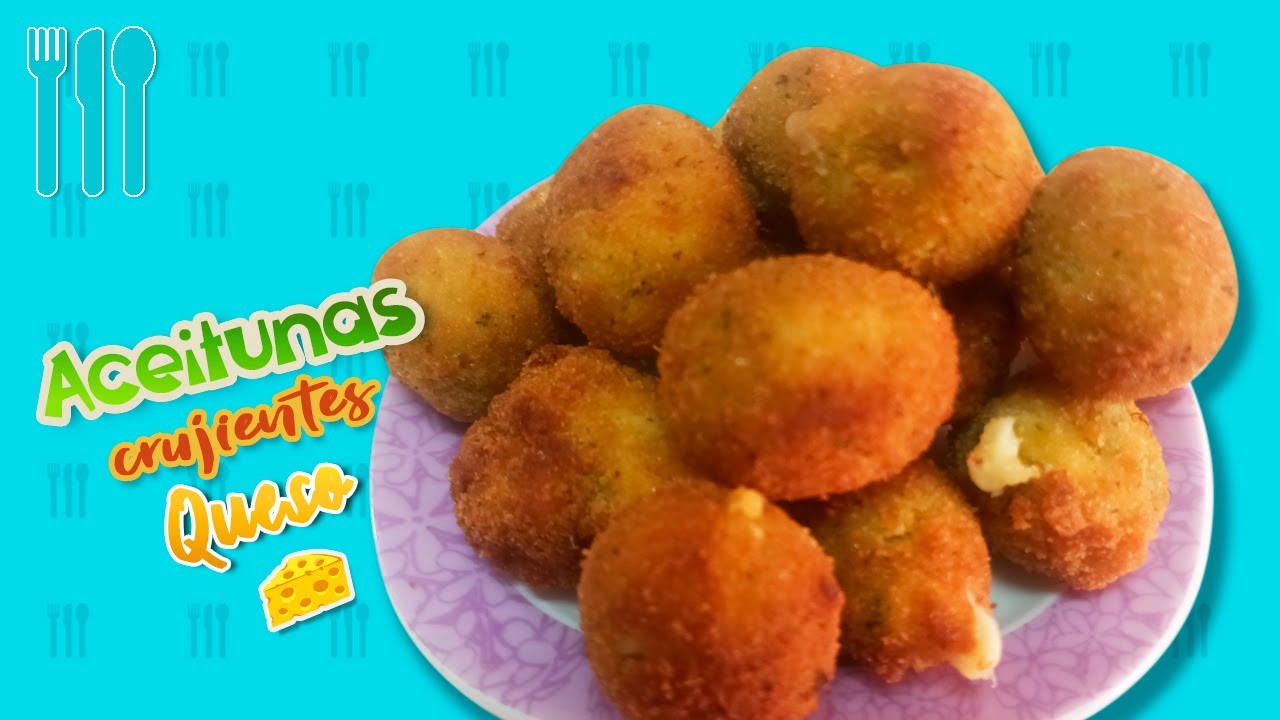 Aceitunas crujientes rellenas de queso 🧀