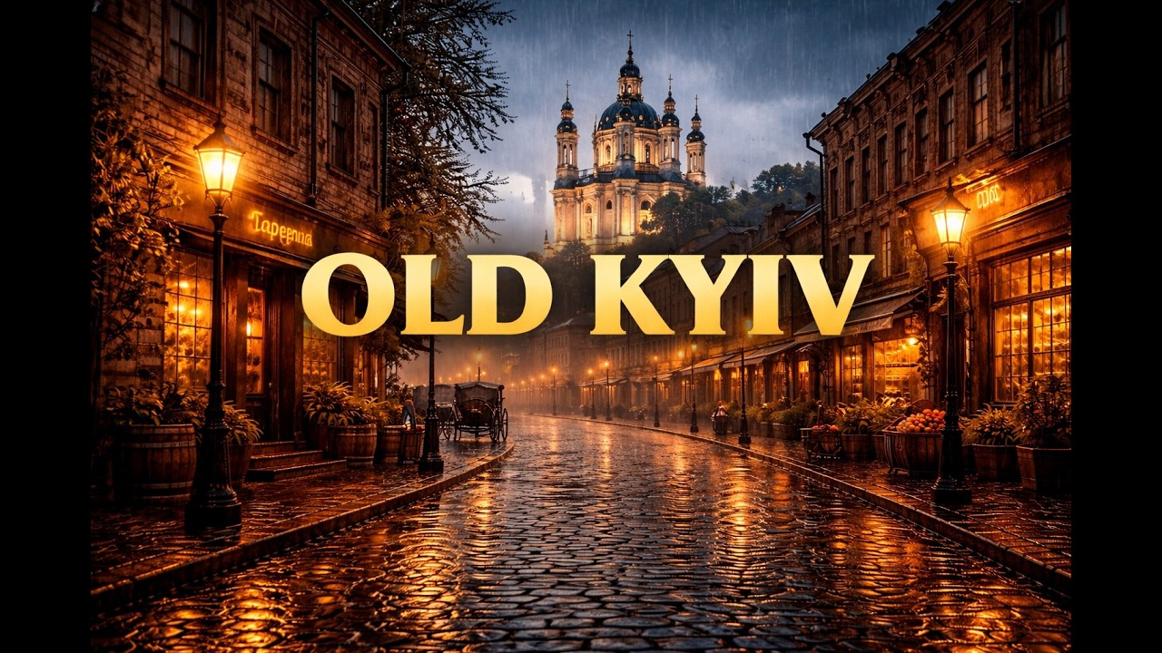 Kyiv 1900s Rain | Rain Sounds for Sleep (4 Hours)