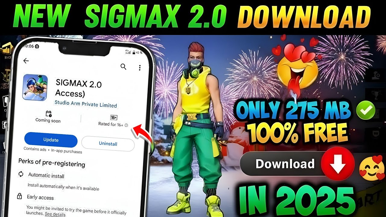 Sigmax 2.0 New Update 2025 | How to Download Free Fire Lite Offline Version (259 MB)