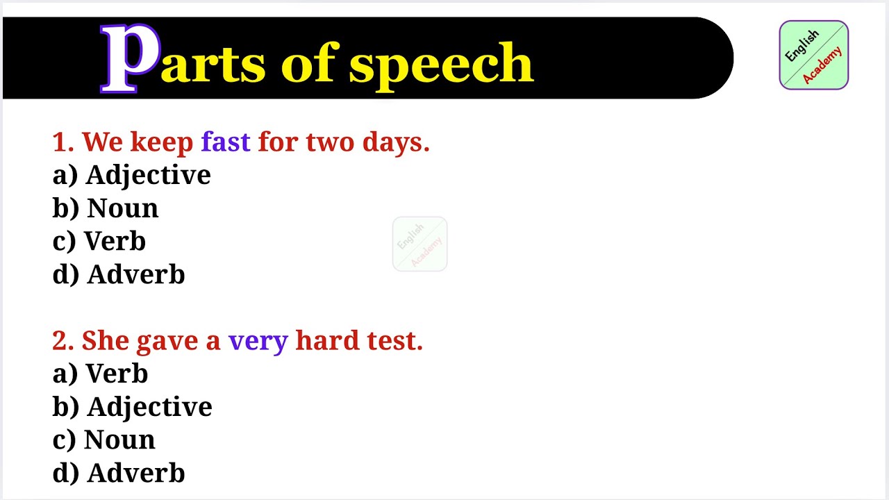 Parts of speech set -6,for- All exams #englishacademybydeepakkr.