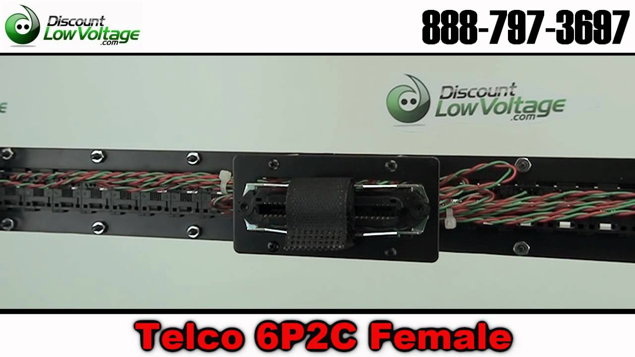6p2c Telco Patch Panel w/ Male or Female Amphenol Connector