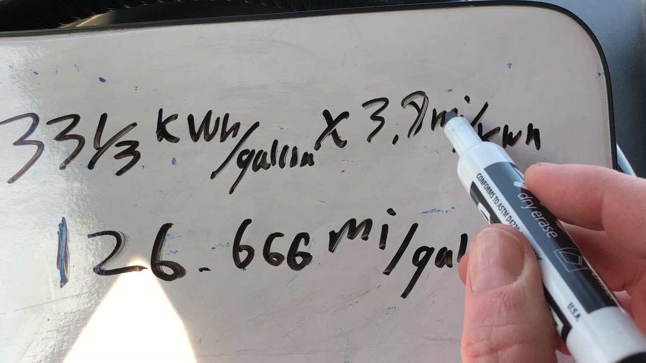 How to calculate the gas mileage of an electric car