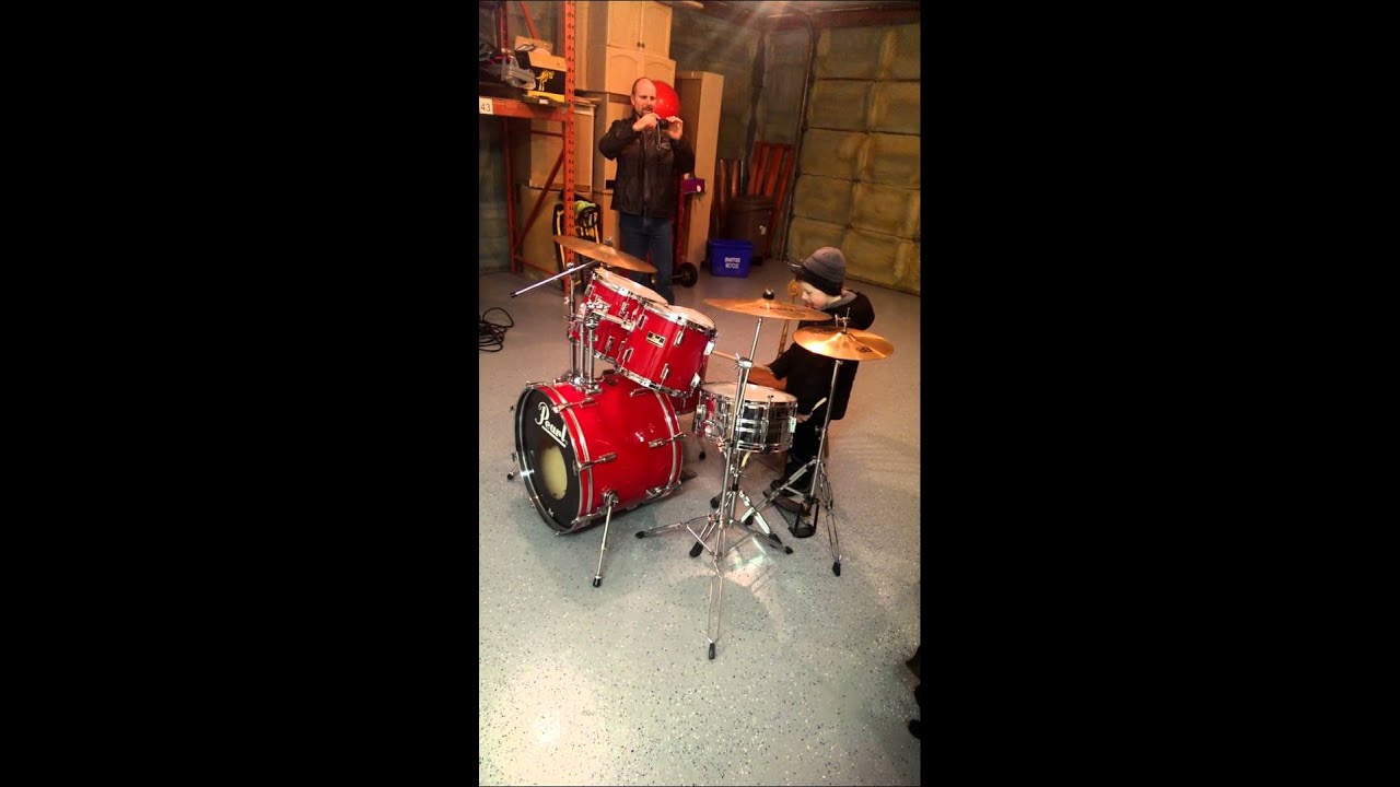 Christmas Surprise (Xavier gets his drums)