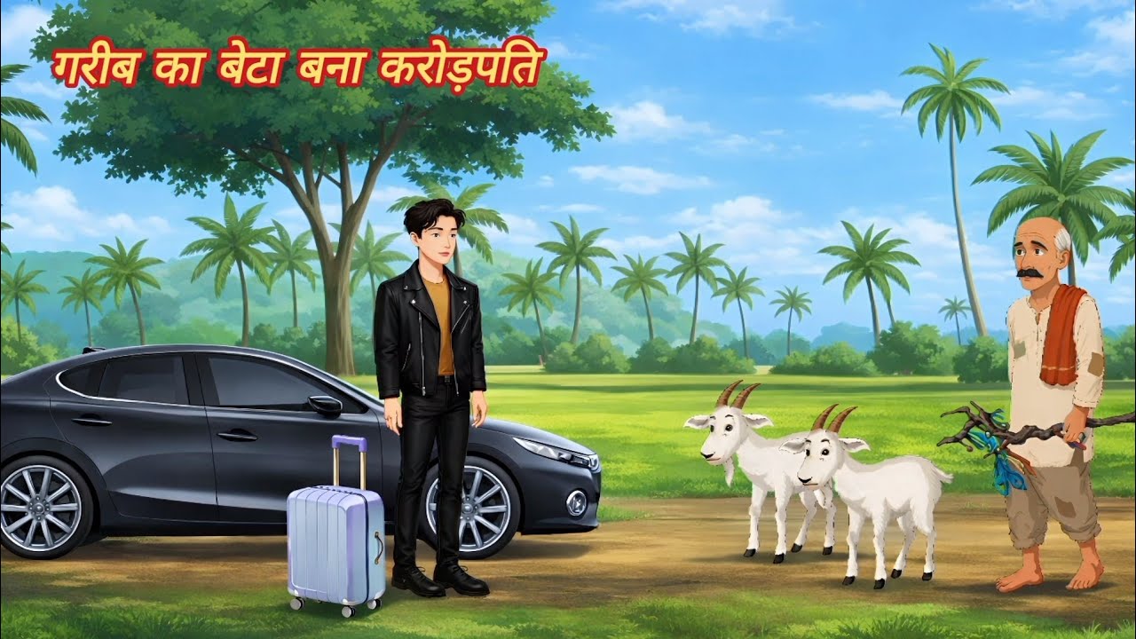 गरीब लड़का बना बड़ा आदमी। Hindi Kahani video। Animation video।Cartoon video।Moral story। Kids video।