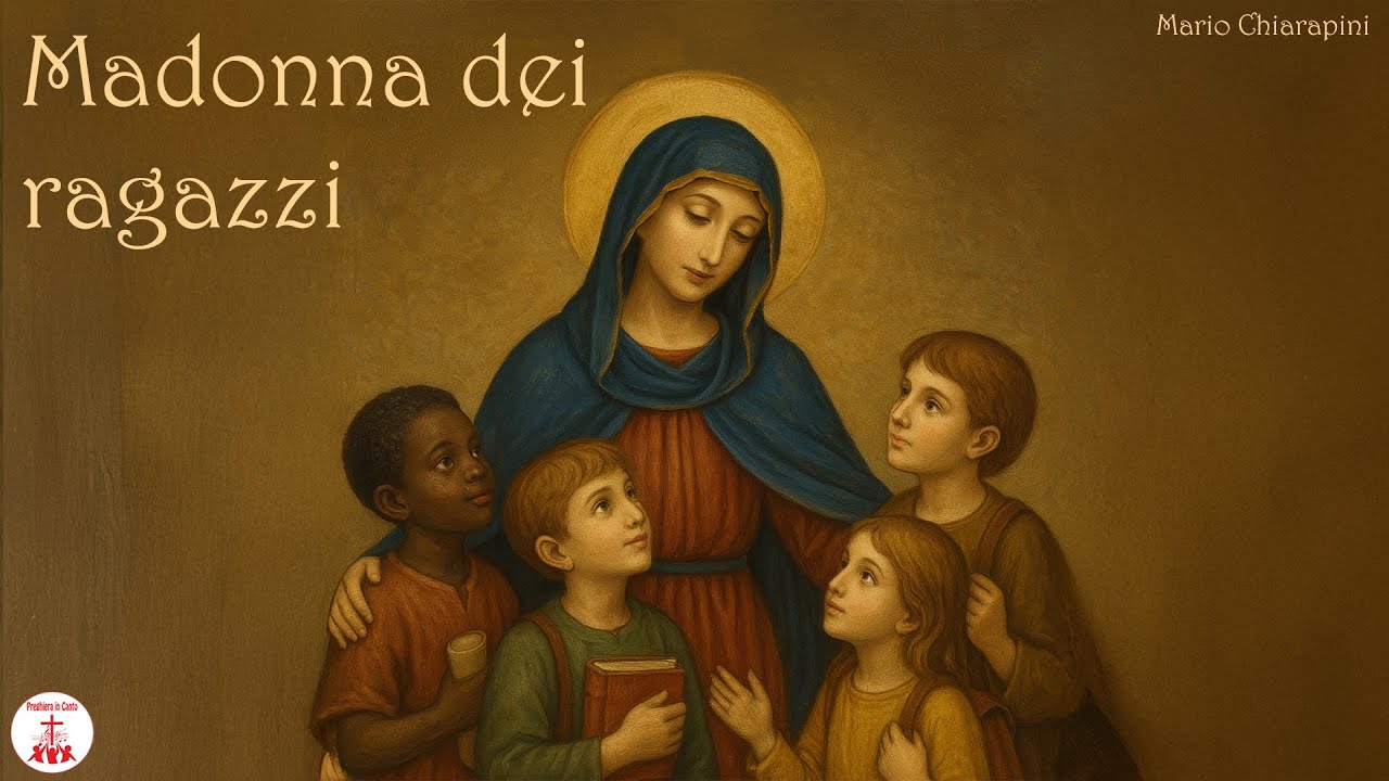 MADONNA DEI RAGAZZI - Mario Chiarapini | Preghiera in Canto - LYRICS VIDEO | Musica Cristiana