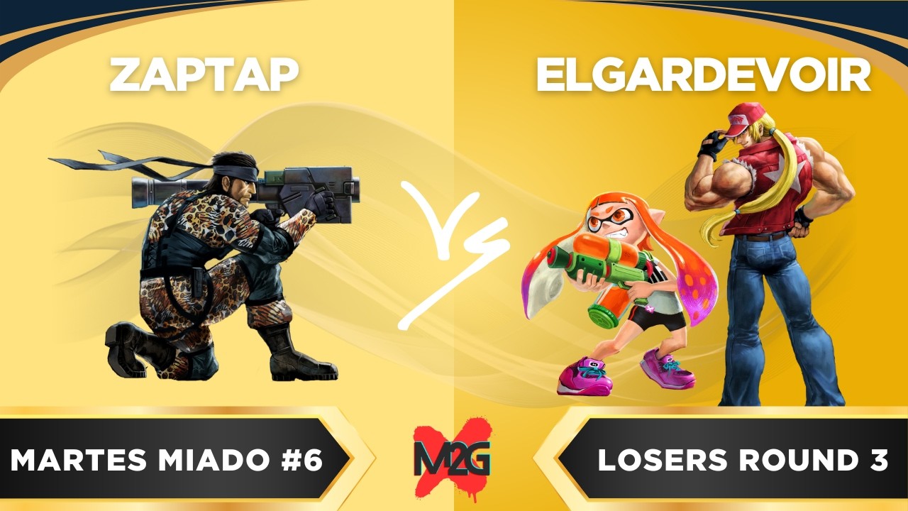 Martes Miado #6 Losers Round 3 | ZapTap (Snake) vs ElGardevoir (Inkling/Terry)