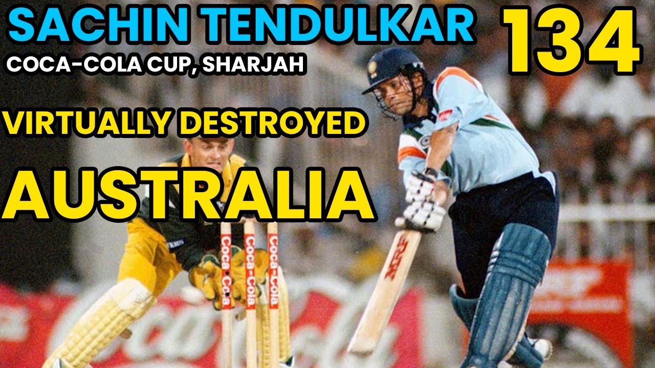 Sachin Tendulkar on real fire | Coca- Cola Cup | Sharjah Stadium | Ind vs Aus | Cricket Bay
