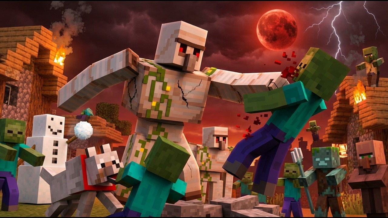 Iron Golem Army vs Zombie Horde Apocalypse | Minecraft Mob Battle Animation | Episode 36