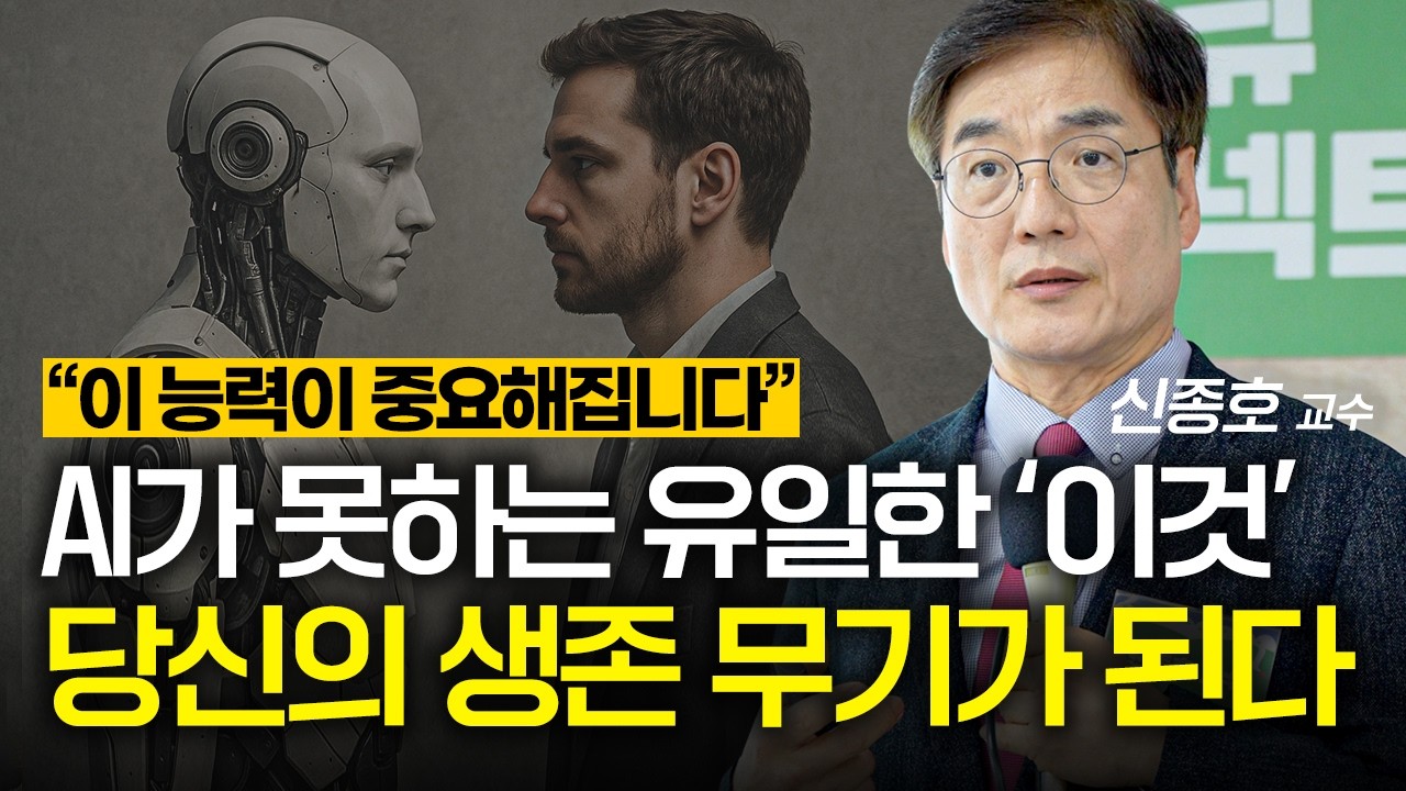”미래에는 이 능력이 생존 무기가 될 것 입니다” | AI가 대체할 수 없는 인간의 능력 3가지 (서울대 신종호 교수)
