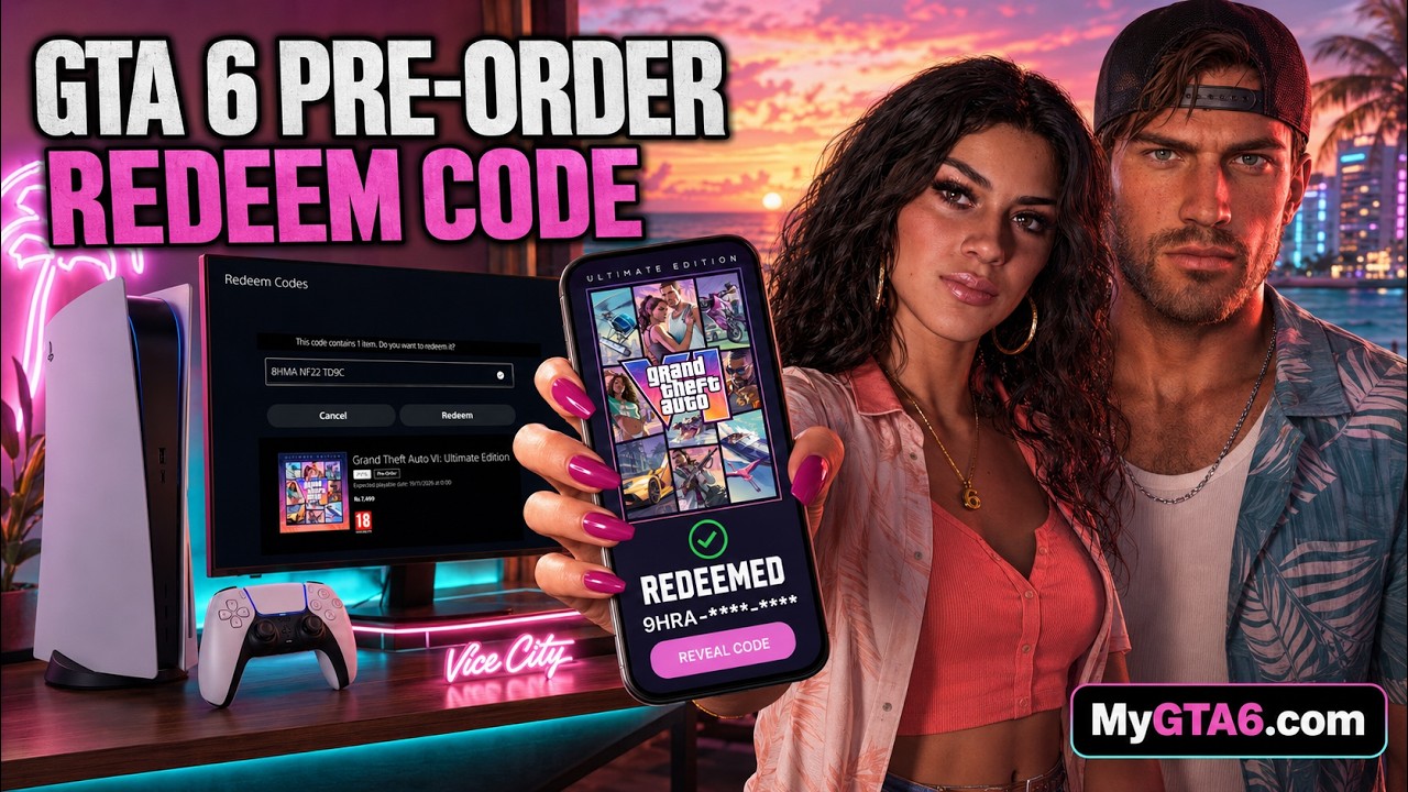 GTA 6 Free Pre-Order Method 🎮 How to Claim GTA VI Redeem Code on PS5 & Xbox 🌴