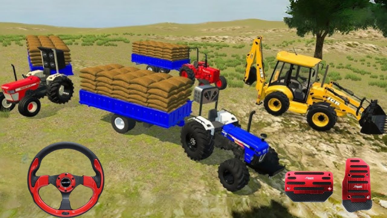 Heavy Bori Loading on Tractor 🚜 JCB Operator 😮😮😝 #viral #games #gaming #viralvideo 