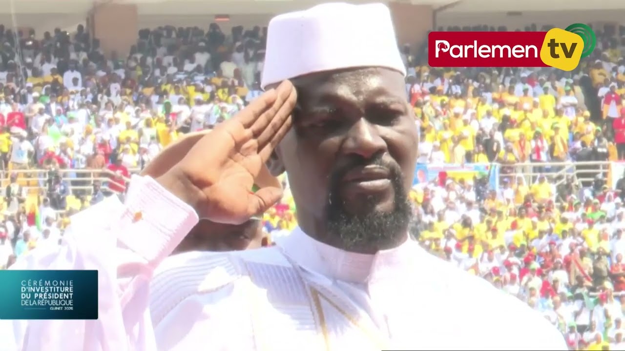 Arrivée historique du Président Doumbouya au stade pour sa cérémonie d’investiture