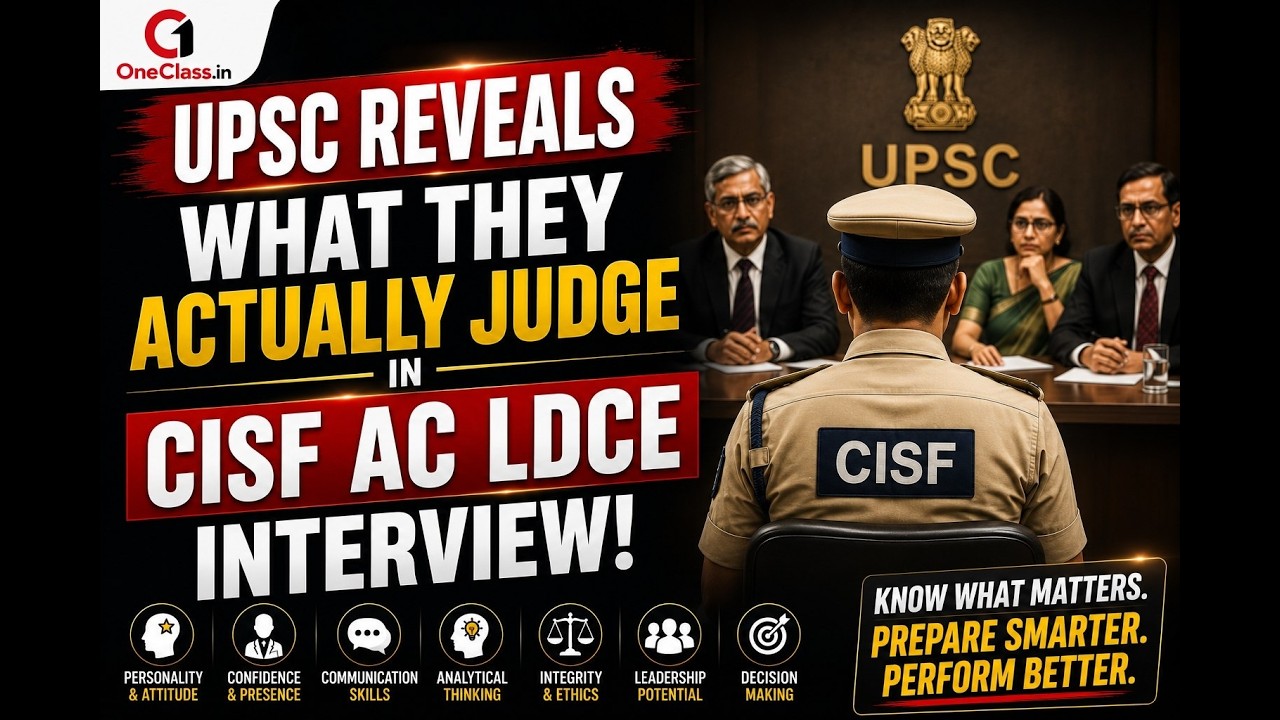 CISF AC LDCE interview 2026 | UPSC Reveals What They Actually Judge in CISF AC LDCE Interview #cisf